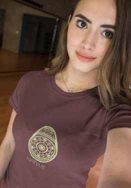 beautiful-woman-taking-a-selfie-while-wearing-a-native-origins-tee-at-a-studio-