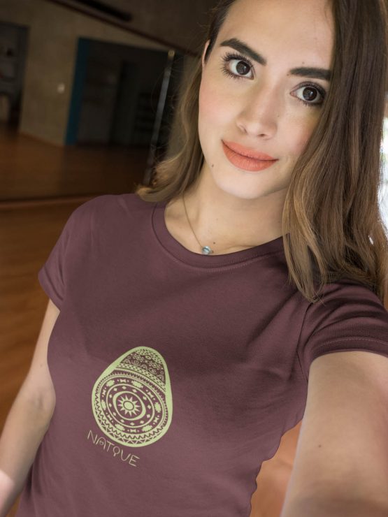 beautiful-woman-taking-a-selfie-while-wearing-a-native-origins-tee-at-a-studio-